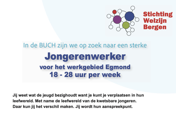 Vacature jongerenwerker in de Egmonden