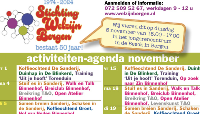 Activiteitenkalender november 2024